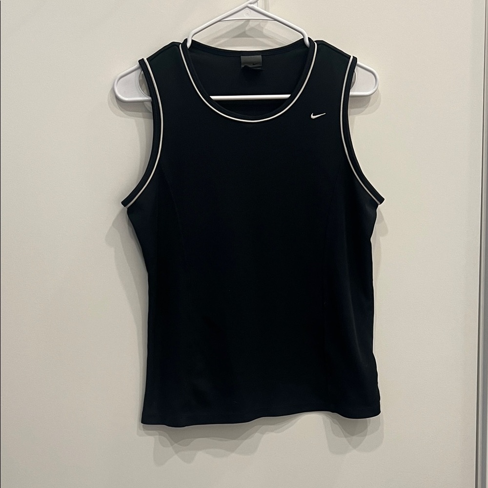 Nike navy blue Sleeveless Sports Tank with Contrast Piping